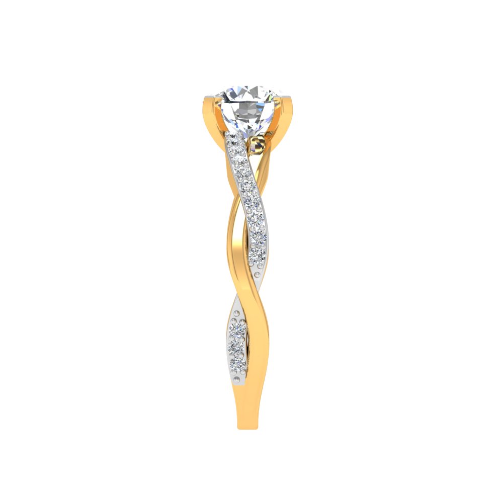 Queena Twisted Engagement Lab Grown Diamond Ring 